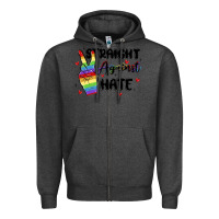Charcoal Heather gay pride Zipper Hoodie - MaliasSmallBusiness