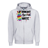 Heather Grey gay pride Zipper Hoodie - MaliasSmallBusiness