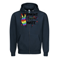 Navy gay pride Zipper Hoodie - MaliasSmallBusiness