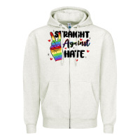 Oatmeal Heather gay pride Zipper Hoodie - MaliasSmallBusiness