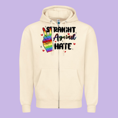 Gay Pride Zipper Hoodie Designed By Maliassmallbusiness