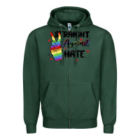 Sports Green gay pride Zipper Hoodie - MaliasSmallBusiness