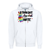 White gay pride Zipper Hoodie - MaliasSmallBusiness