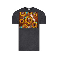 Vintage Black football leopard sunflower Vintage Tee - JahusDesignShop
