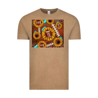 Vintage Coffee football leopard sunflower Vintage Tee - JahusDesignShop