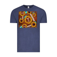 Vintage Denim football leopard sunflower Vintage Tee - JahusDesignShop
