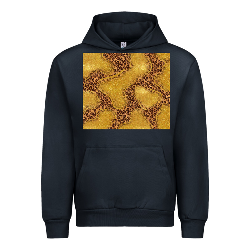 Gold Glitter With Leopard Pattern Urban Hoodie by TumblerDesignByShophia | Teevron