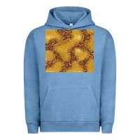 Pigment Pebble Blue gold glitter with leopard pattern Urban Hoodie - TumblerDesignByShophia