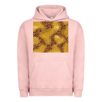 Pigment Salmon gold glitter with leopard pattern Urban Hoodie - TumblerDesignByShophia