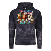 Cloud Black happy easter heifer Vintage Hoodie - RacoonDesign