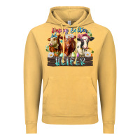 Vintage Mustard happy easter heifer Vintage Hoodie - RacoonDesign