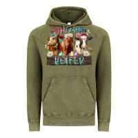 Vintage Olive happy easter heifer Vintage Hoodie - RacoonDesign