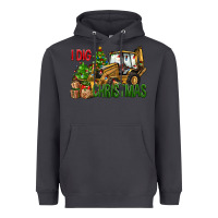 Smoke I Dig Christmas Backhoe Loader Heavyweight Hoodie - BundleAndBundleShop