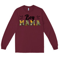 Burgundy boy mama camouflage pattern mother's day Long Sleeve Tee - Artiststas