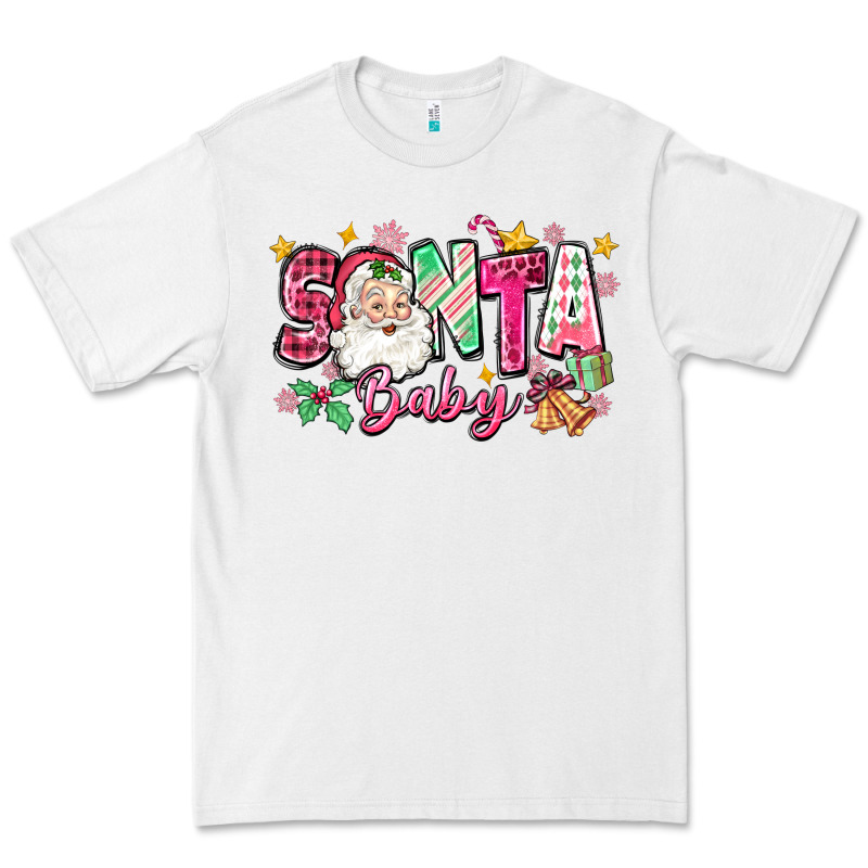 Pink Santa Baby Christmas Premium Tee by Zillion Design Studio | Teevron