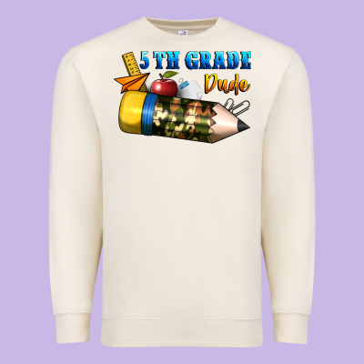 5 Th Grade Dude Premium Sweatshirt Designed By Bundleandbundleshop