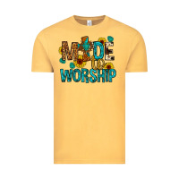 Vintage Mustard made to worship Vintage Tee - Artiststas