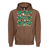 Chestnut teacher st patrick day clovers Zipper Hoodie - MaliasSmallBusiness