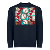 Navy baseball leopard cowhide turquoise Heavyweight Sweatshirt - JahusDesignShop