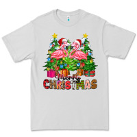 Dove Grey merry christmas flamingo Premium Tee - Zillion Design Studio