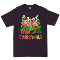 Plum merry christmas flamingo Premium Tee - Zillion Design Studio