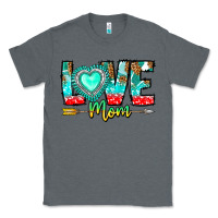 Charcoal Heather Love Mom Classic Tee - CowhideDigitalArt