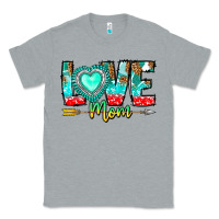 Heather Grey Love Mom Classic Tee - CowhideDigitalArt