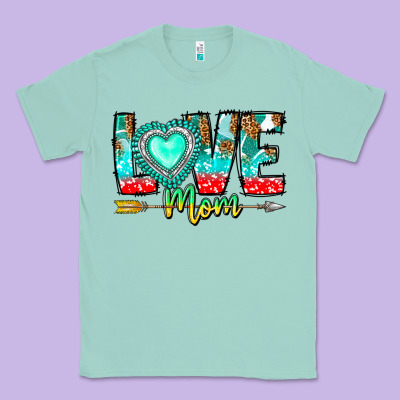 Love Mom Classic Tee Designed By Cowhidedigitalart