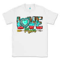 White Love Mom Classic Tee - CowhideDigitalArt