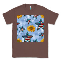 Chestnut patriotic stars and sunflower Classic Tee - BundleAndBundleShop