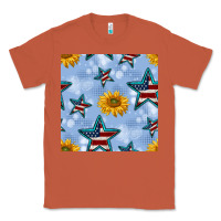 Copper patriotic stars and sunflower Classic Tee - BundleAndBundleShop