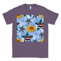 Lavender patriotic stars and sunflower Classic Tee - BundleAndBundleShop