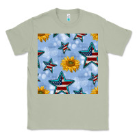 Matcha patriotic stars and sunflower Classic Tee - BundleAndBundleShop