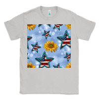 Moon Dust patriotic stars and sunflower Classic Tee - BundleAndBundleShop