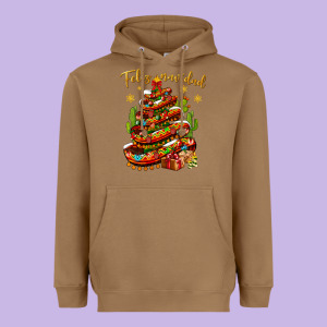 Christmas Feliz Navidad Heavyweight Hoodie Designed By Bundleandbundleshop