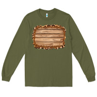 Army Green wood leopard and shimmer background 3200x2400 Long Sleeve Tee - AdoDesignShop