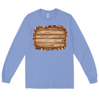 Colony Blue wood leopard and shimmer background 3200x2400 Long Sleeve Tee - AdoDesignShop