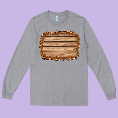 Wood Leopard And Shimmer Background 3200x2400 Long Sleeve Tee Designed By Adodesignshop