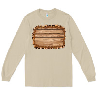 Mushroom wood leopard and shimmer background 3200x2400 Long Sleeve Tee - AdoDesignShop