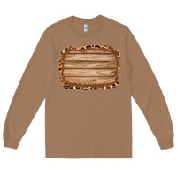 Toasted Coconut wood leopard and shimmer background 3200x2400 Long Sleeve Tee - AdoDesignShop