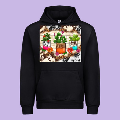 Cowhide Succulent Urban Hoodie Designed By Tumblerdesignbyshophia