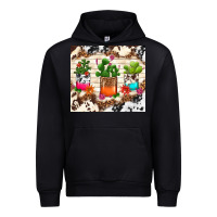 Black cowhide succulent Urban Hoodie - TumblerDesignByShophia