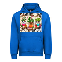 Cobalt cowhide succulent Urban Hoodie - TumblerDesignByShophia