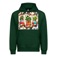 Foreset Green cowhide succulent Urban Hoodie - TumblerDesignByShophia