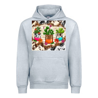 Heather Grey cowhide succulent Urban Hoodie - TumblerDesignByShophia