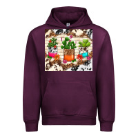 Mauve Wine cowhide succulent Urban Hoodie - TumblerDesignByShophia