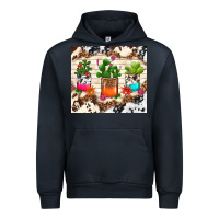 Navy cowhide succulent Urban Hoodie - TumblerDesignByShophia