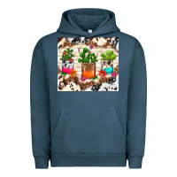 Pigment Midnight Navy cowhide succulent Urban Hoodie - TumblerDesignByShophia