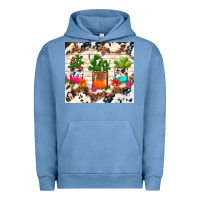 Pigment Pebble Blue cowhide succulent Urban Hoodie - TumblerDesignByShophia