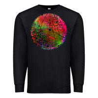 Black halloween round Premium Sweatshirt - BundleAndBundleShop